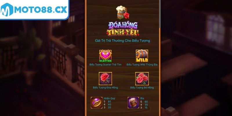 Đóa Hoa Hồng Tình Yêu MOTO88 - Trải Nghiệm Slot Ấn Tượng 2 Giao diện thao tác dễ dàng